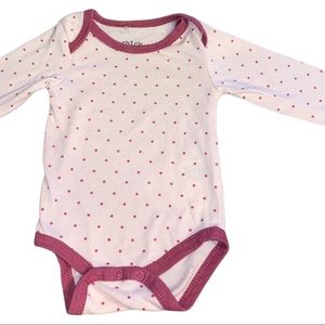 Baby Girl’s 0-3 Month Chick Pea Long Sleeved Onesie